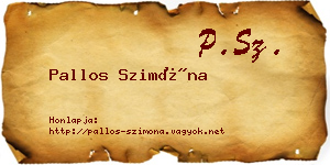 Pallos Szimóna névjegykártya